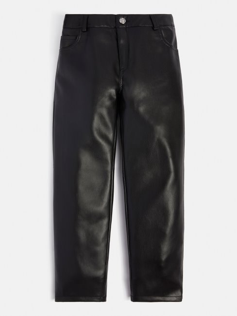 Pantalon En Similicuir Noir Guess