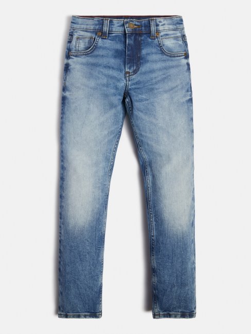 Pantalon En Denim Coupe Slim Bleu Guess Nouvelle Tendance