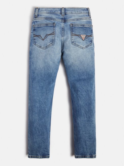 Pantalon En Denim Coupe Slim Bleu Guess Nouvelle Tendance