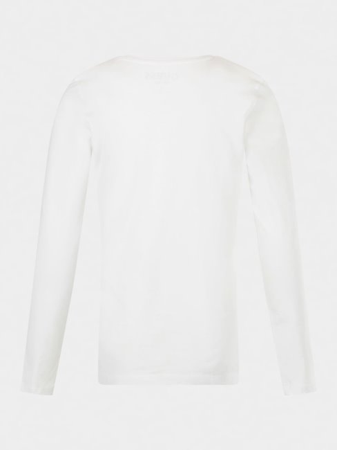 T-shirt Blanc à Logo Triangle Guess