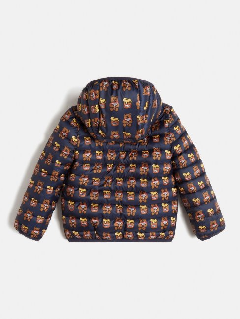 Guess Bleu Multi Imprimé Doudoune