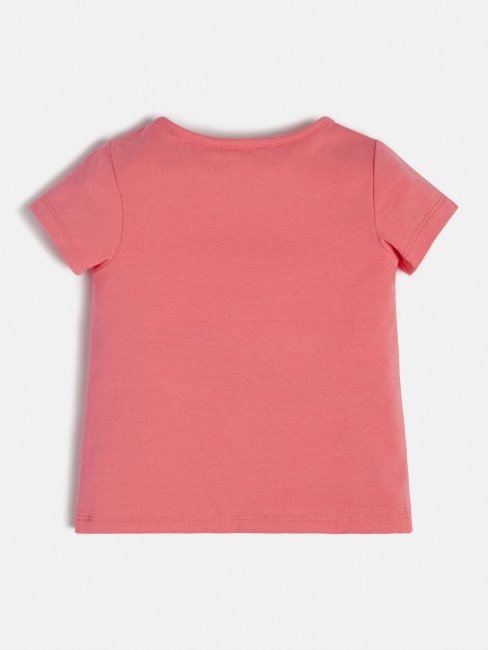 Tee Shirt Guess Logo Devant Rose