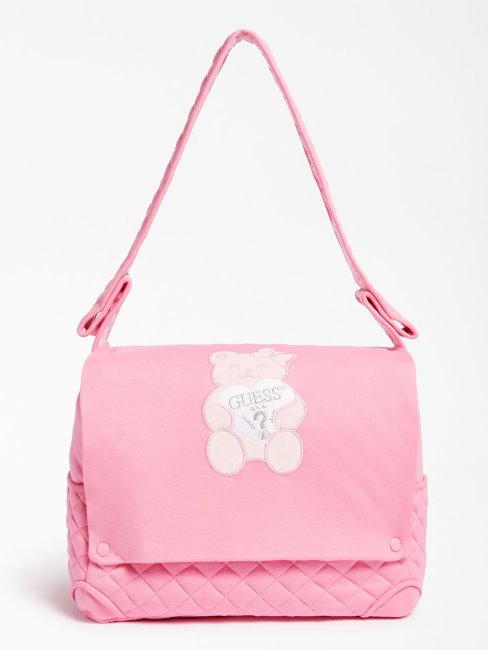 Sac à Langer Logo Devant Guess Rose
