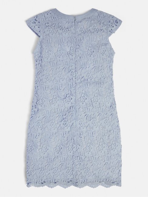 Robe Guess Bleu Clair Avec Empiècements En Dentelle