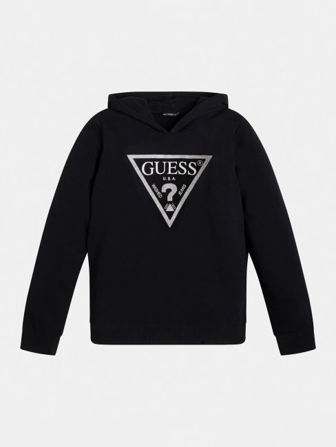 Sweat Triangle Logo Guess Noir Nouvelle Tendance