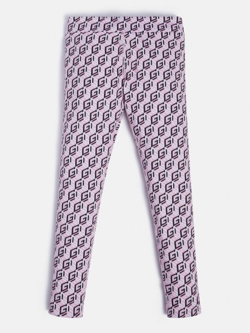 Leggings Guess Multi Rose Avec Logo Sur L'ensemble