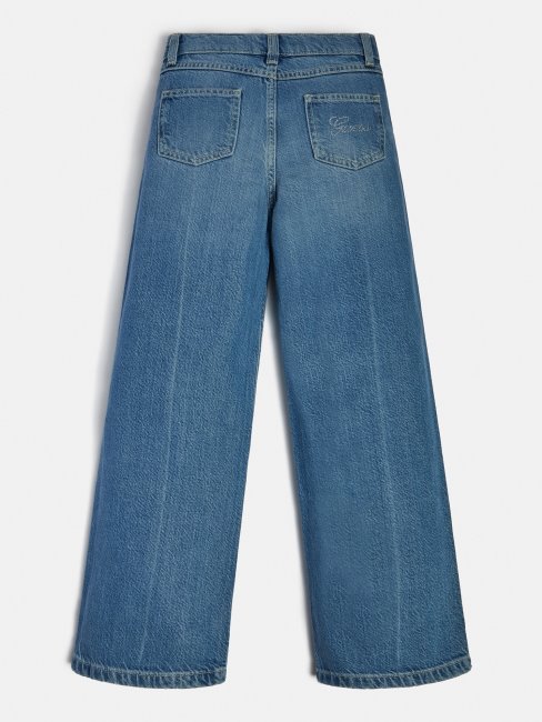 Pantalon En Jean Coupe Décontractée Guess Bleu Mode