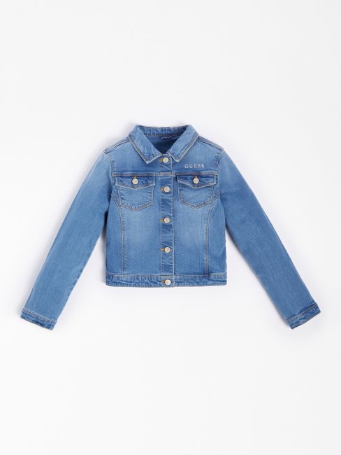 Veste En Jean Coupe Regular Guess Bleu Clair