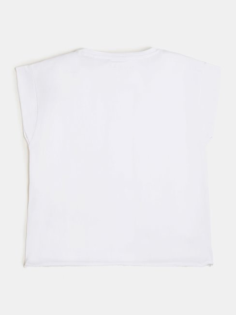 Tee Shirt Logo Triangle Blanc Guess Nouvelle Tendance