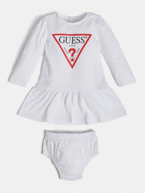 Ensemble Robe Et Culotte Logo Triangle Blanc Guess