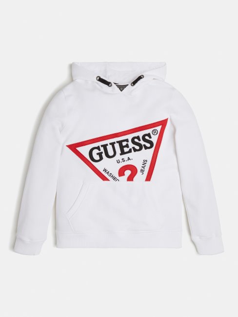 Sweat Logo Devant Guess Blanc