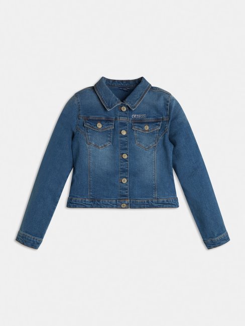 Guess Veste En Jean Classique Bleu Clair