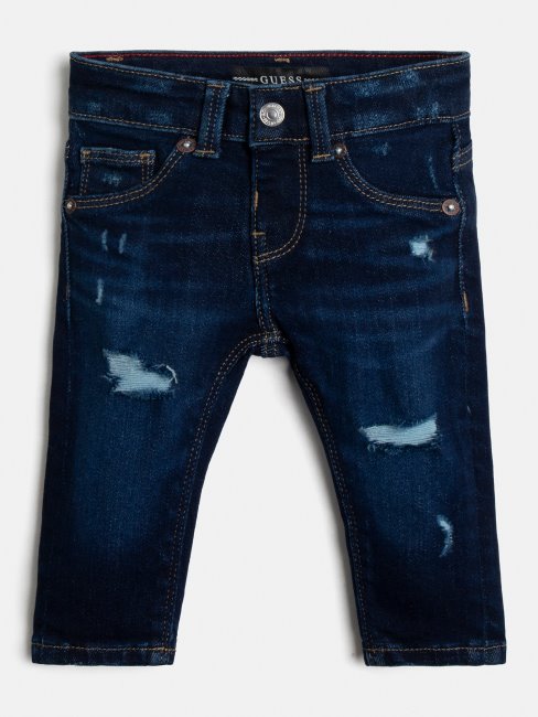 Pantalon En Jean Bleu Coupe Slim Guess