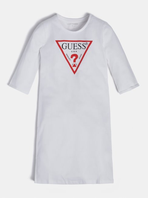 Peignoir Triangle Logo Blanc Guess