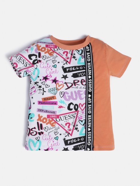 T-shirt Imprimé Orange Guess