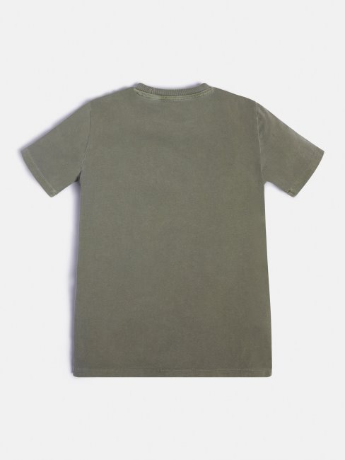 T-shirt Vert Avec Logo Sur Le Devant