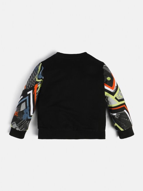 Sweat Logo Devant Guess Noir Nouvelle Tendance