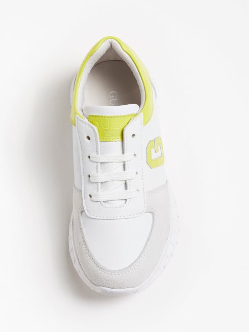 Lance Chaussure Running Cuir (35-38) Blanc Guess