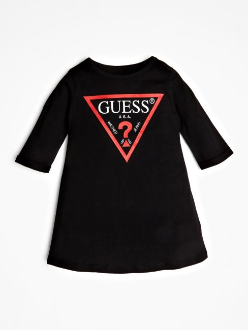 Robe Noire à Logo Triangle Guess
