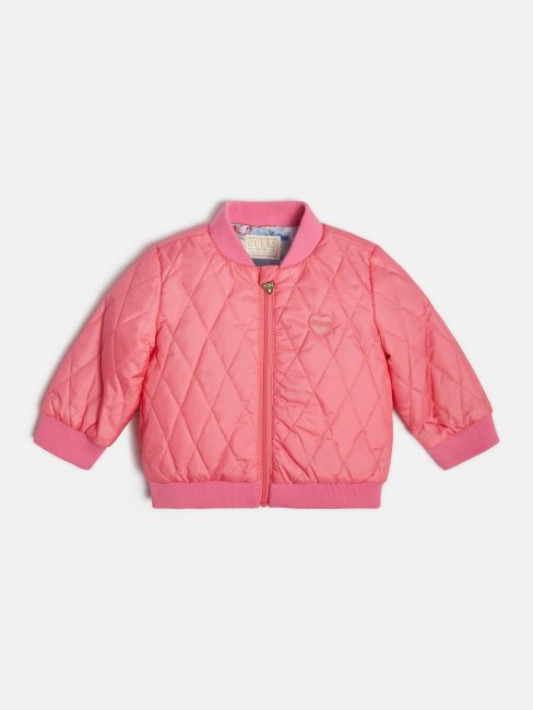 Guess Veste Bomber Réversible Rose