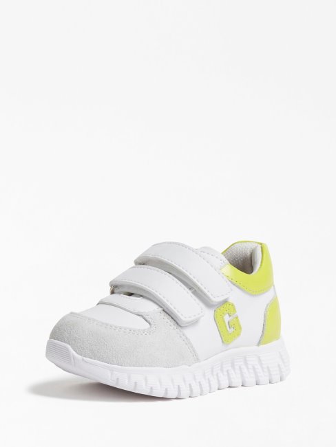 Chaussure Running En Cuir Blanc Lance (21-26) Guess