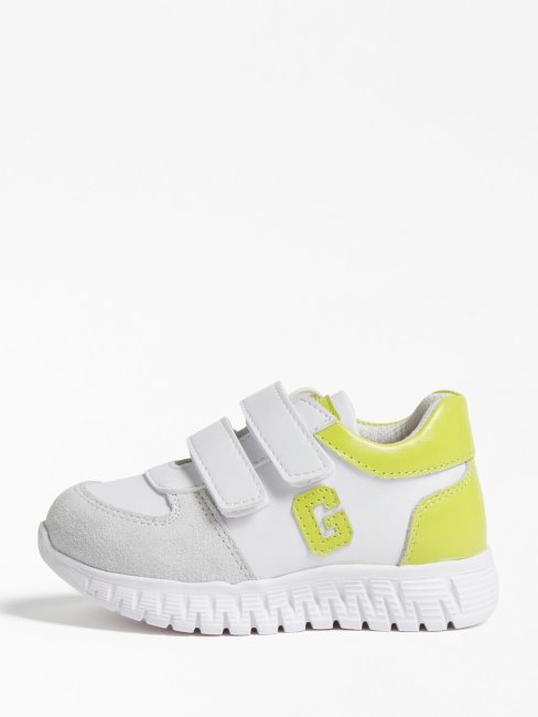 Chaussure Running En Cuir Blanc Lance (21-26) Guess