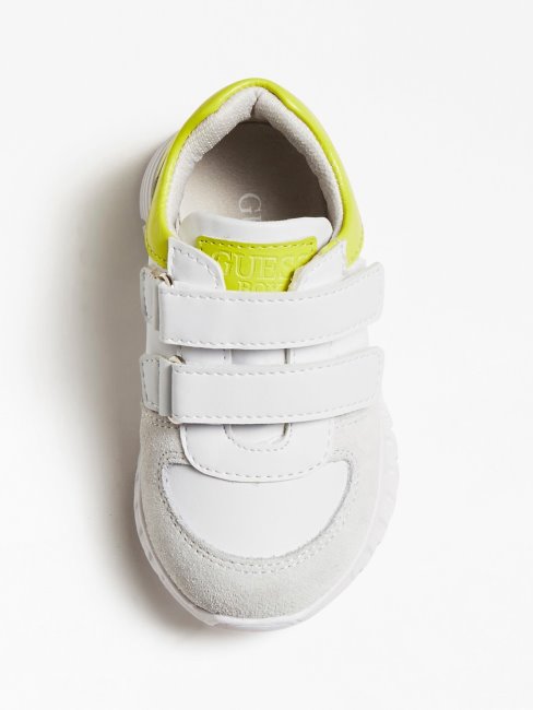 Chaussure Running En Cuir Blanc Lance (21-26) Guess