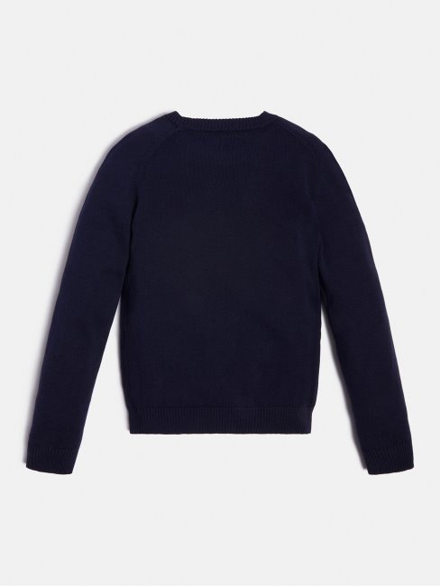 Sweat Logo Devant Bleu Guess Nouvelle Tendance