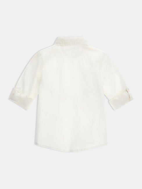 Chemise En Popeline Blanche Guess
