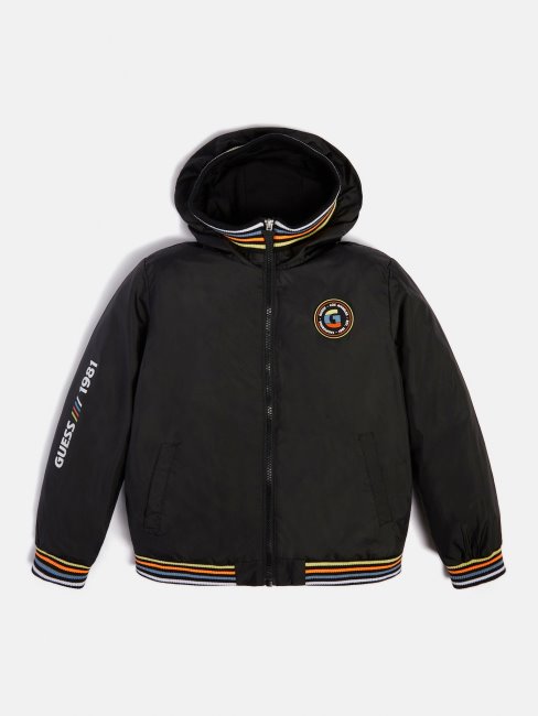 Guess Côté Logo Coupe-vent Noir