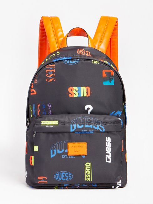 Sac à Dos Imprimé All Over Noir Multi Guess