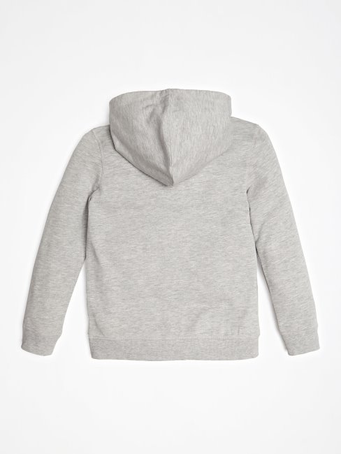Sweat Gris à Capuche Et Logo Triangle Guess