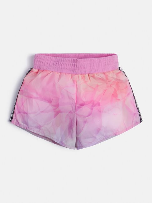 Guess Short Actif Imprimé Sur L'ensemble Rose