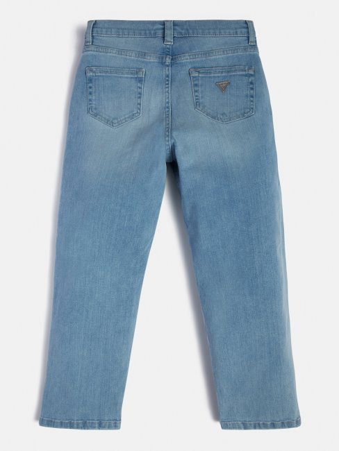 Guess Pantalon Droit En Denim Bleu