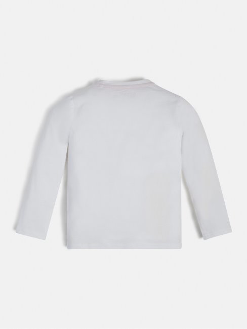 T-shirt Logo Devant Guess Blanc Nouvelle Tendance