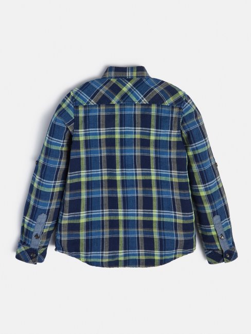 Chemise à Carreaux Guess Bleu