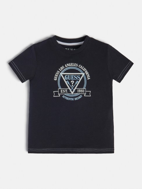 Tee Shirt Guess Devant Logo Bleu Nouvelle Tendance
