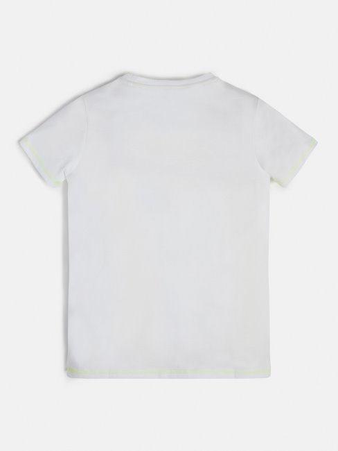 Tee Shirt Logo Triangle Devant Guess Blanc