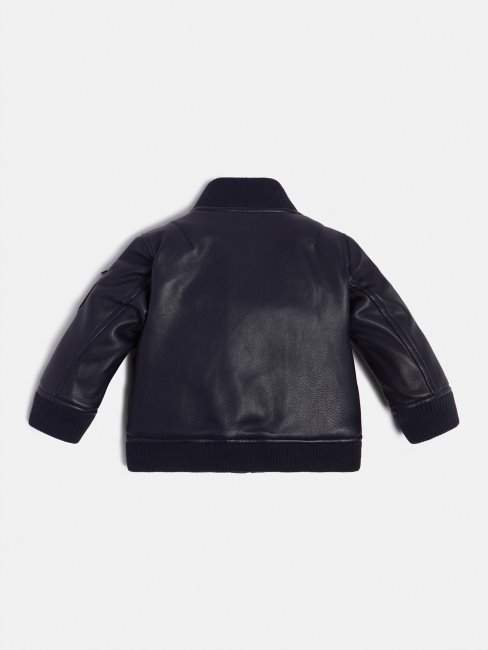 Bomber Simili Cuir Bleu Guess