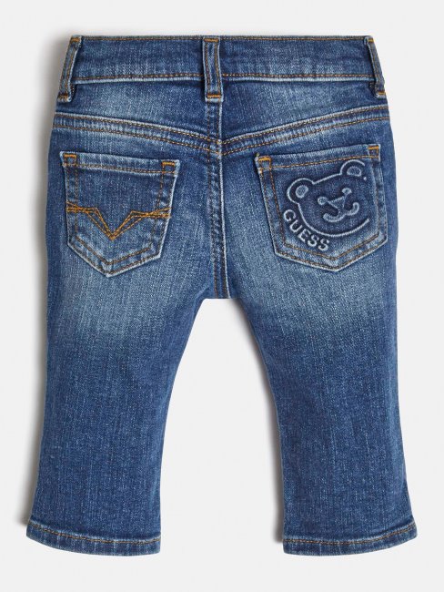 Pantalon Slim En Jean Bleu Guess
