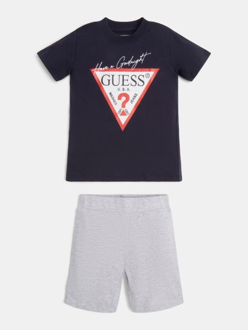 Guess Ensemble T-shirt Et Short Bleu
