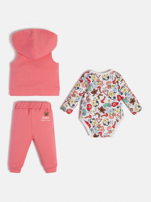 Ensemble Sweat Pantalon Et Body Rose Guess