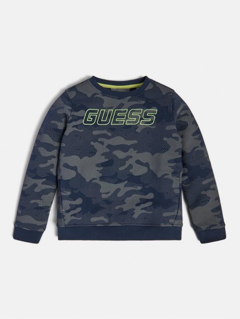 Guess Sweat Actif Logo Devant Gris Multi