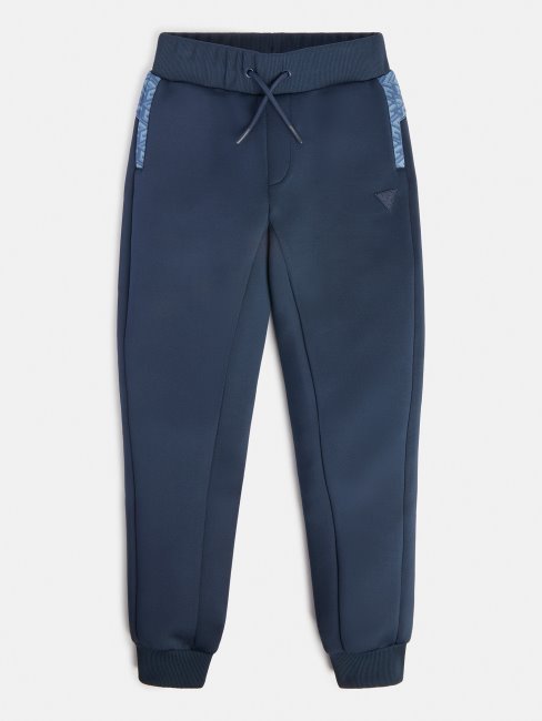 Pantalon Actif Bleu Avec Logo Triangulaire Sur Le Devant