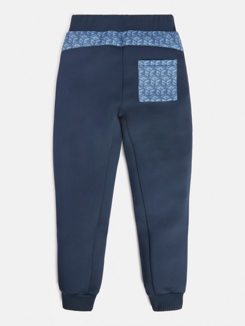 Pantalon Actif Bleu Avec Logo Triangulaire Sur Le Devant