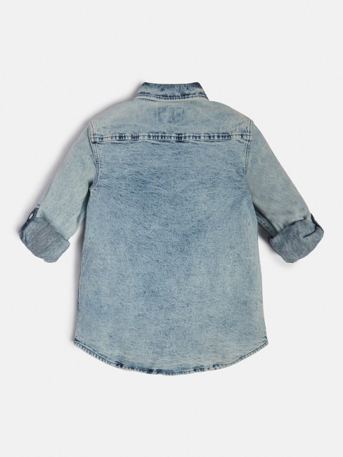 Chemise En Jean Bleu Clair Guess