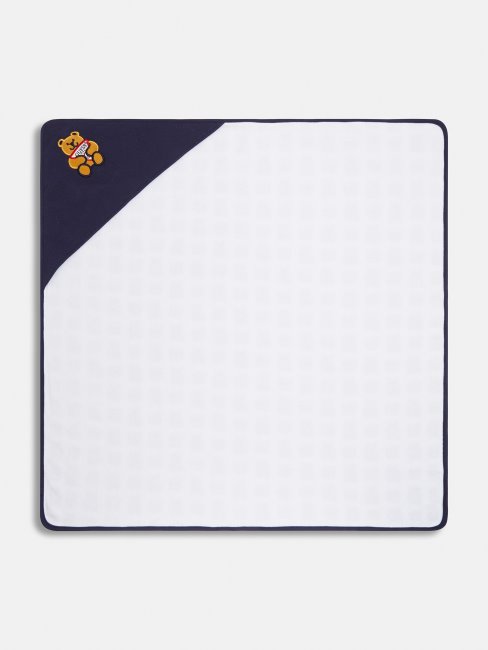 Guess All Over Logo Serviette Bébé Blanc Multi