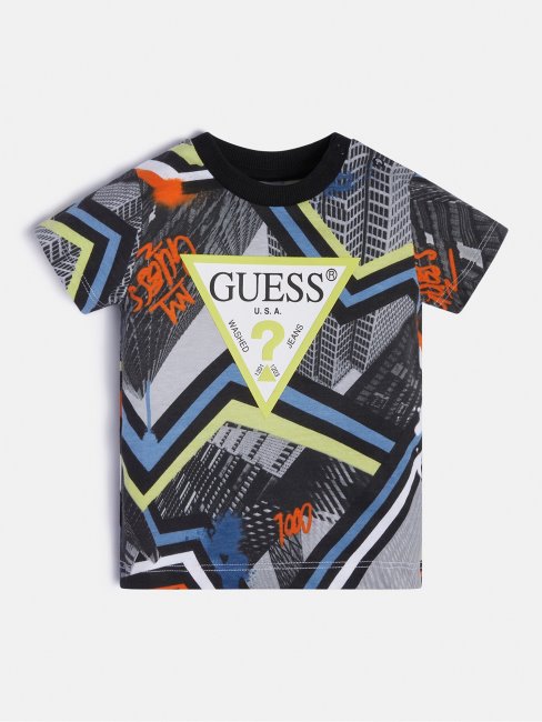 T-shirt Imprimé All Over Guess Gris Multi