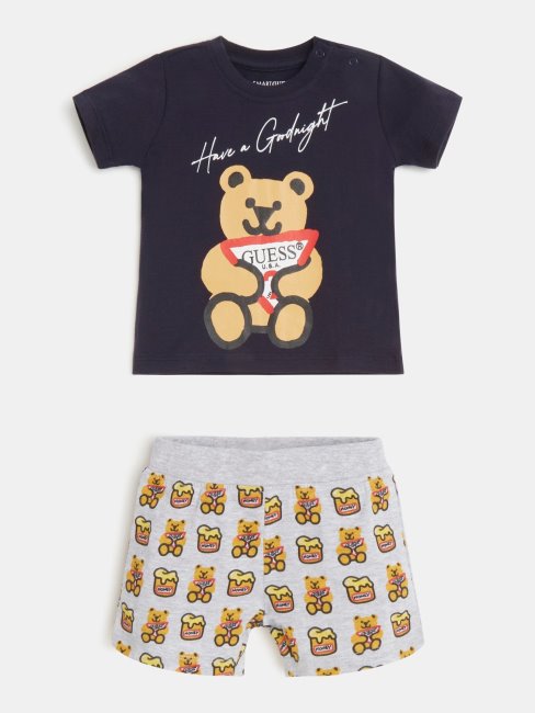 Ensemble T-shirt Et Short Bleu Guess