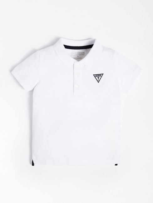 Polo Piquet Manches Courtes Blanc Guess